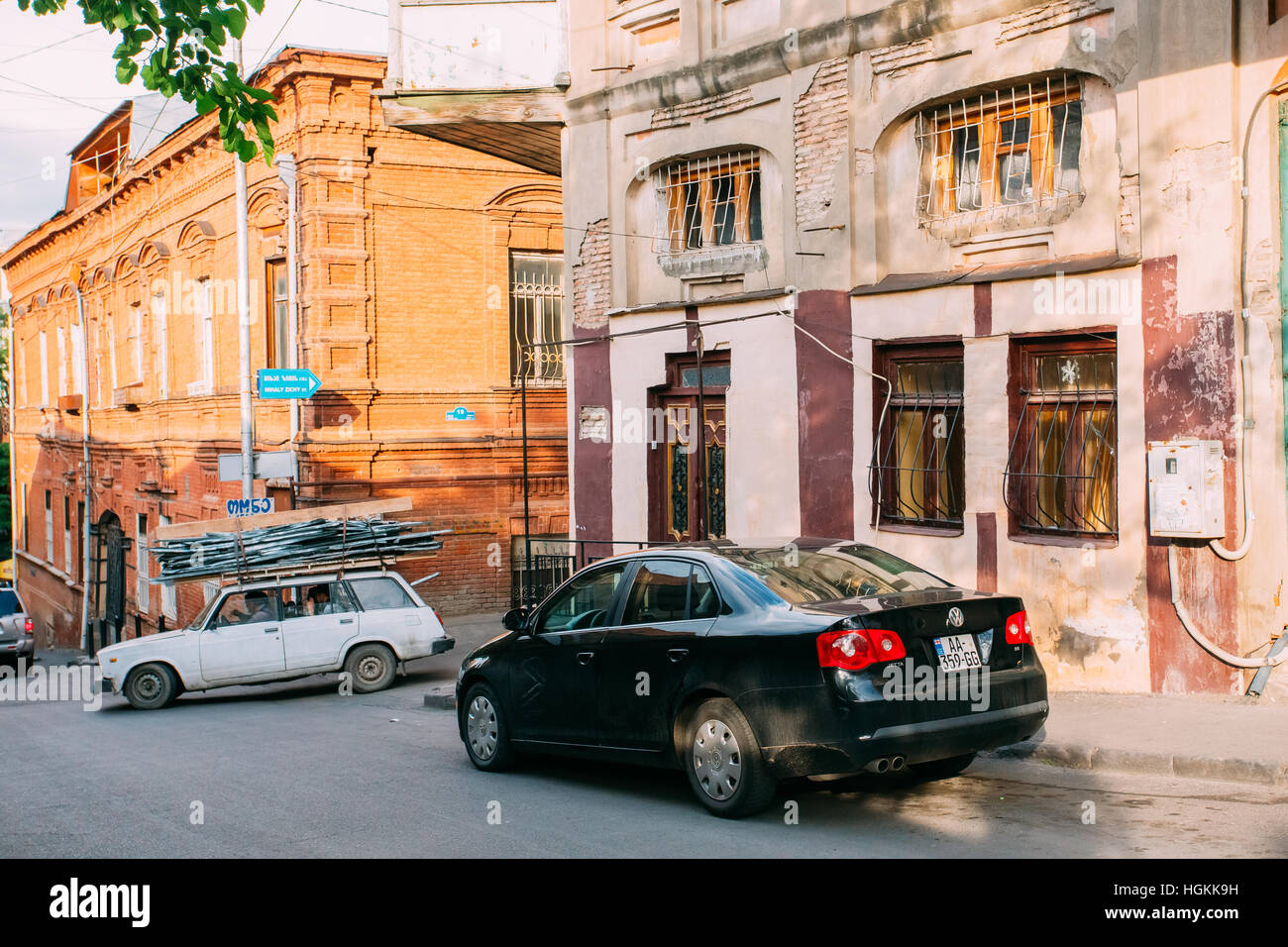 Tbilisi, May 20, 2016 The Back View Of Parked Black