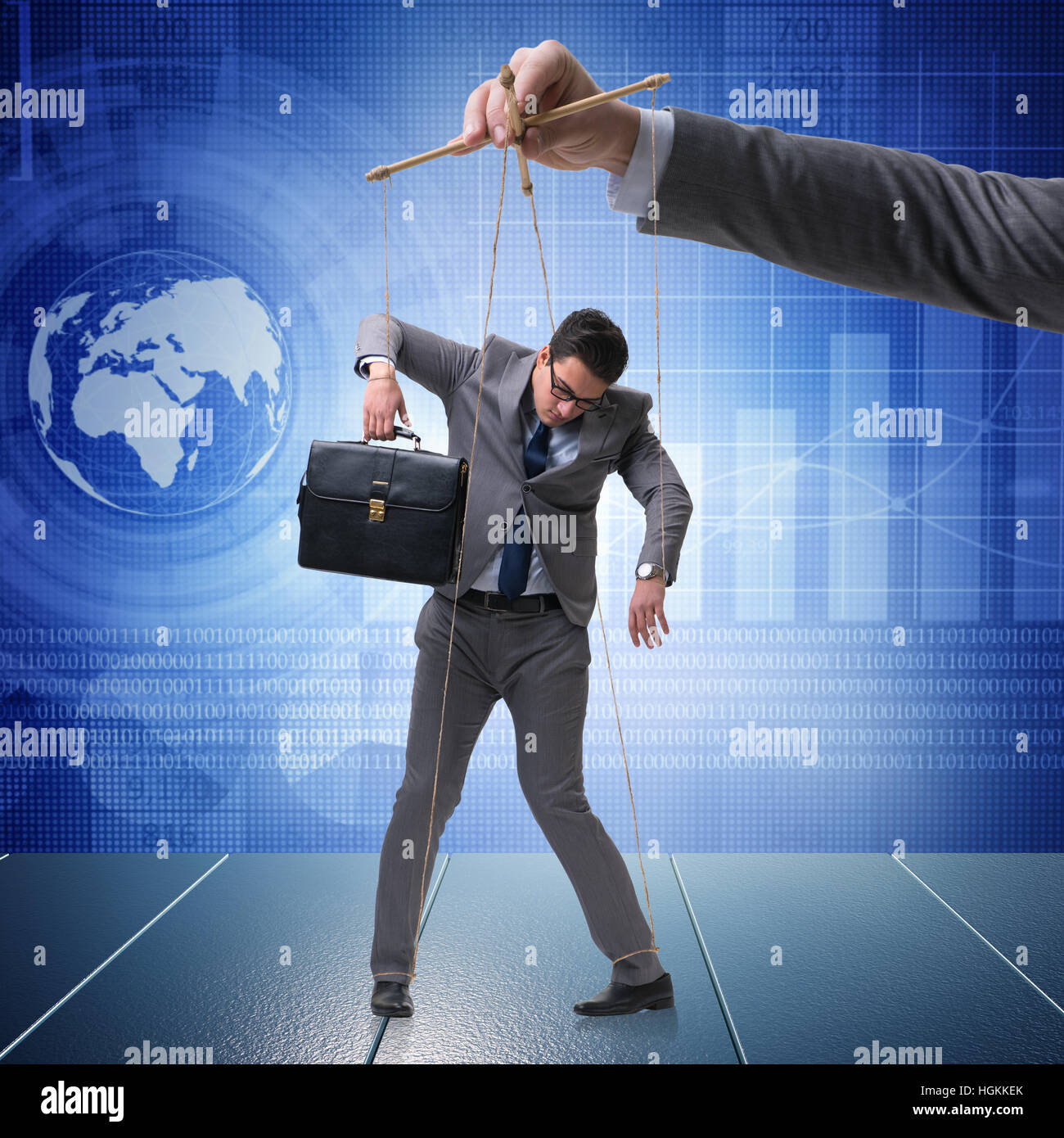 Puppeteer and Puppet Business Stock Photo - Image of domination, male:  39396652