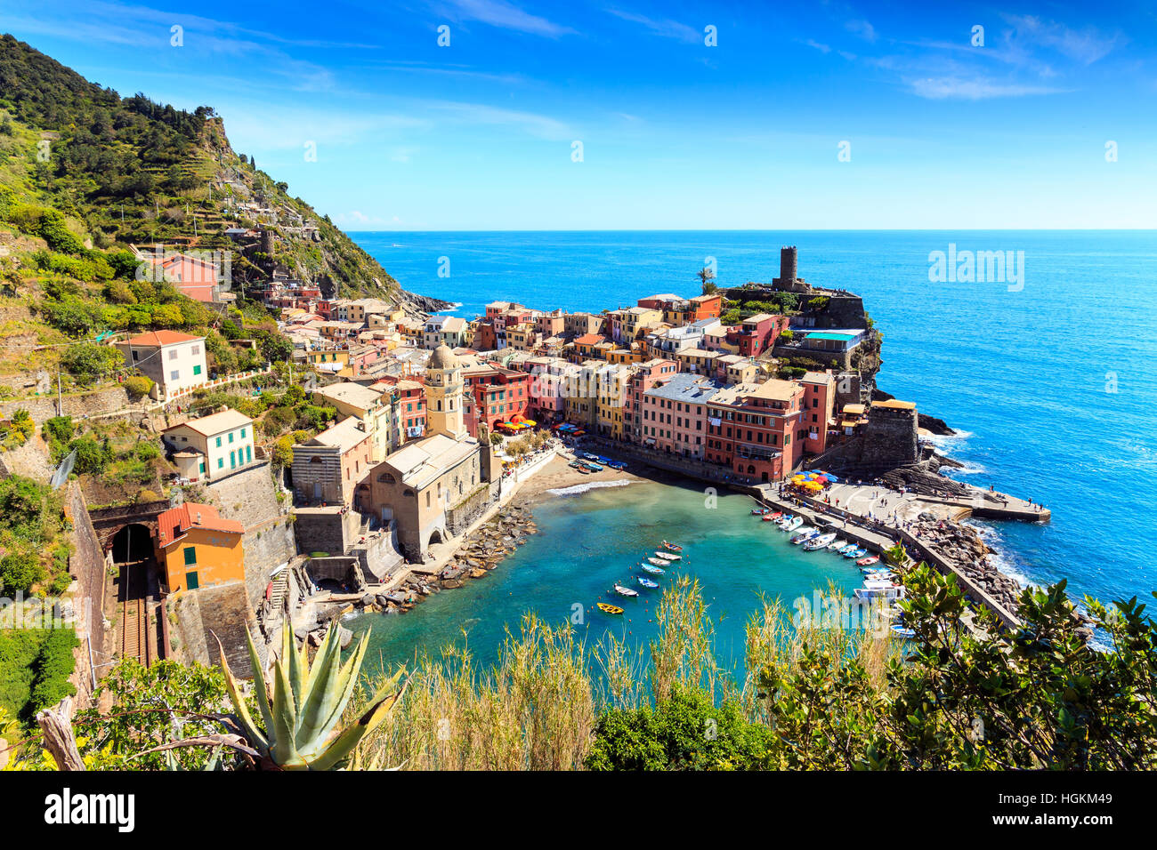 Vernazza Famous Fisherman Village On Steep Cinque Terre Coast Of Italy Vernazza Famous Fisherman Village On Steep Cinque Terre Coast Of Italy