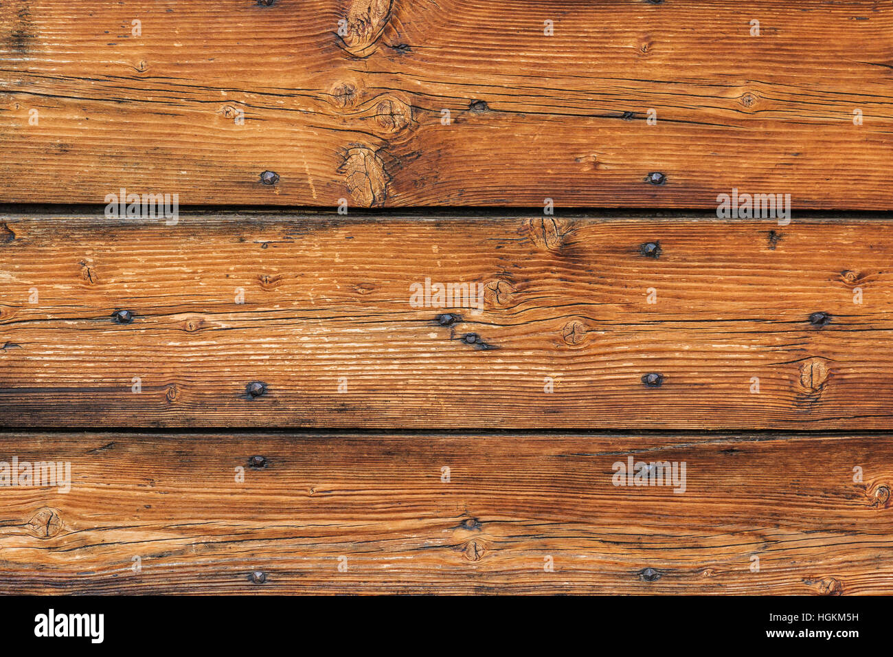 Background of old wood board of house construction Stock Photo