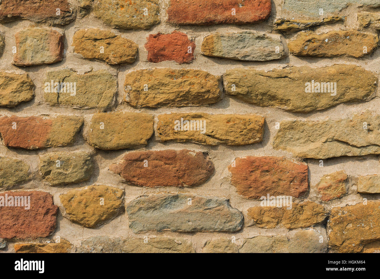 Close up of a rough old brick wall Stock Photo