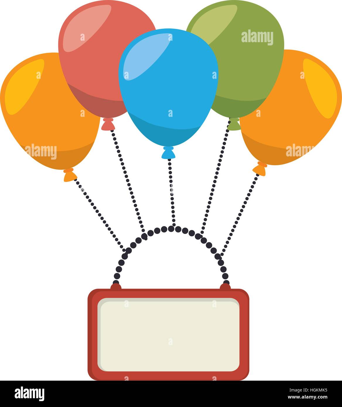 balloons air party isolated icon vector illustration design Stock ...
