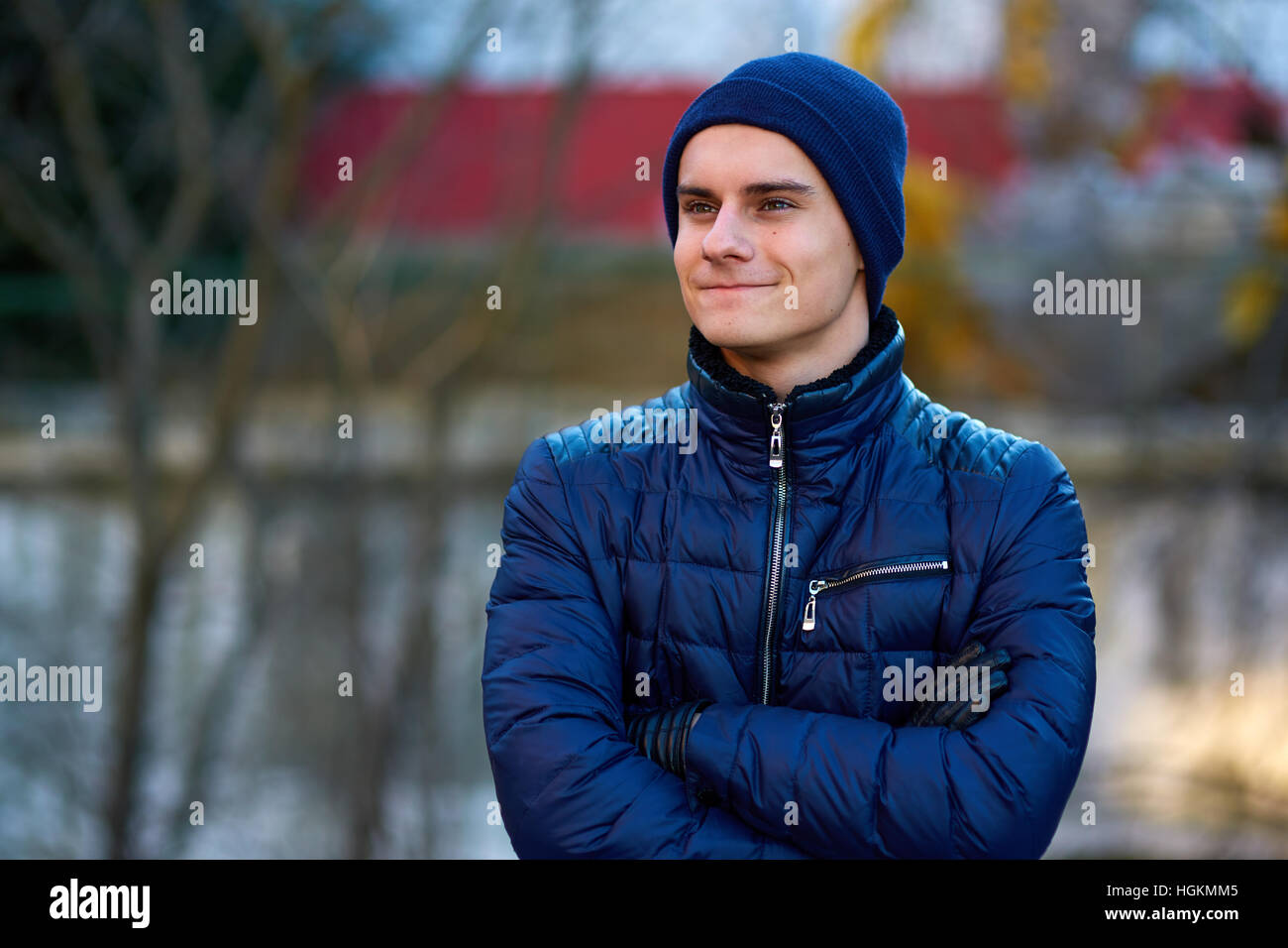 Outdoor portrait of a teenage boy in natural light Stock Photo - Alamy