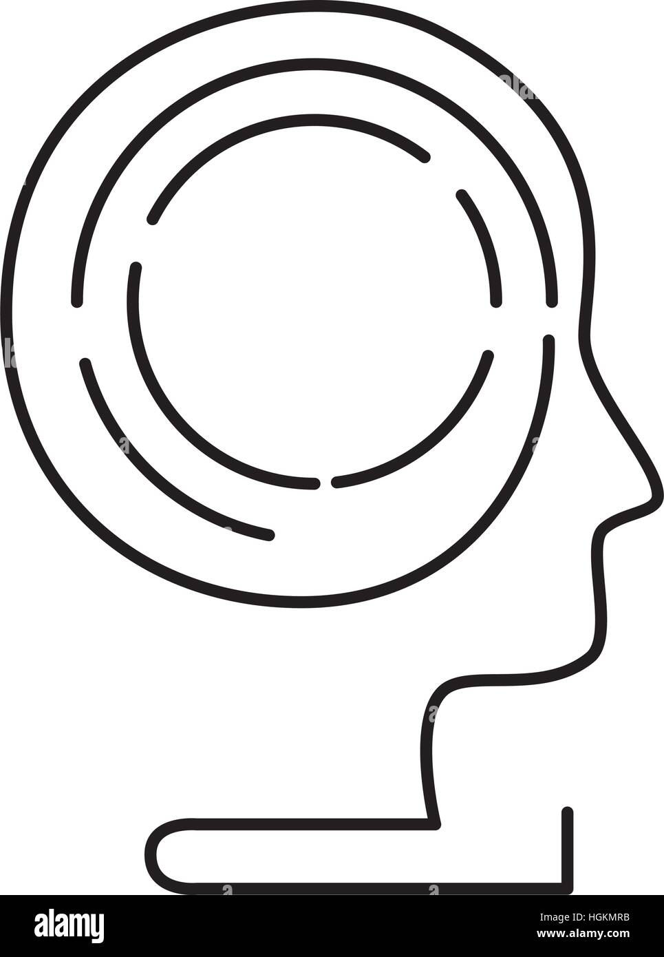 head human profile icon vector illustration design Stock Vector Image ...