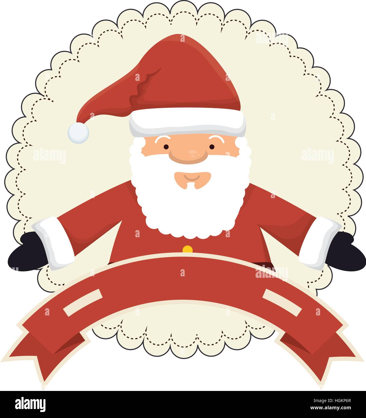 happy merry christmas santa claus card vector illustration design Stock ...