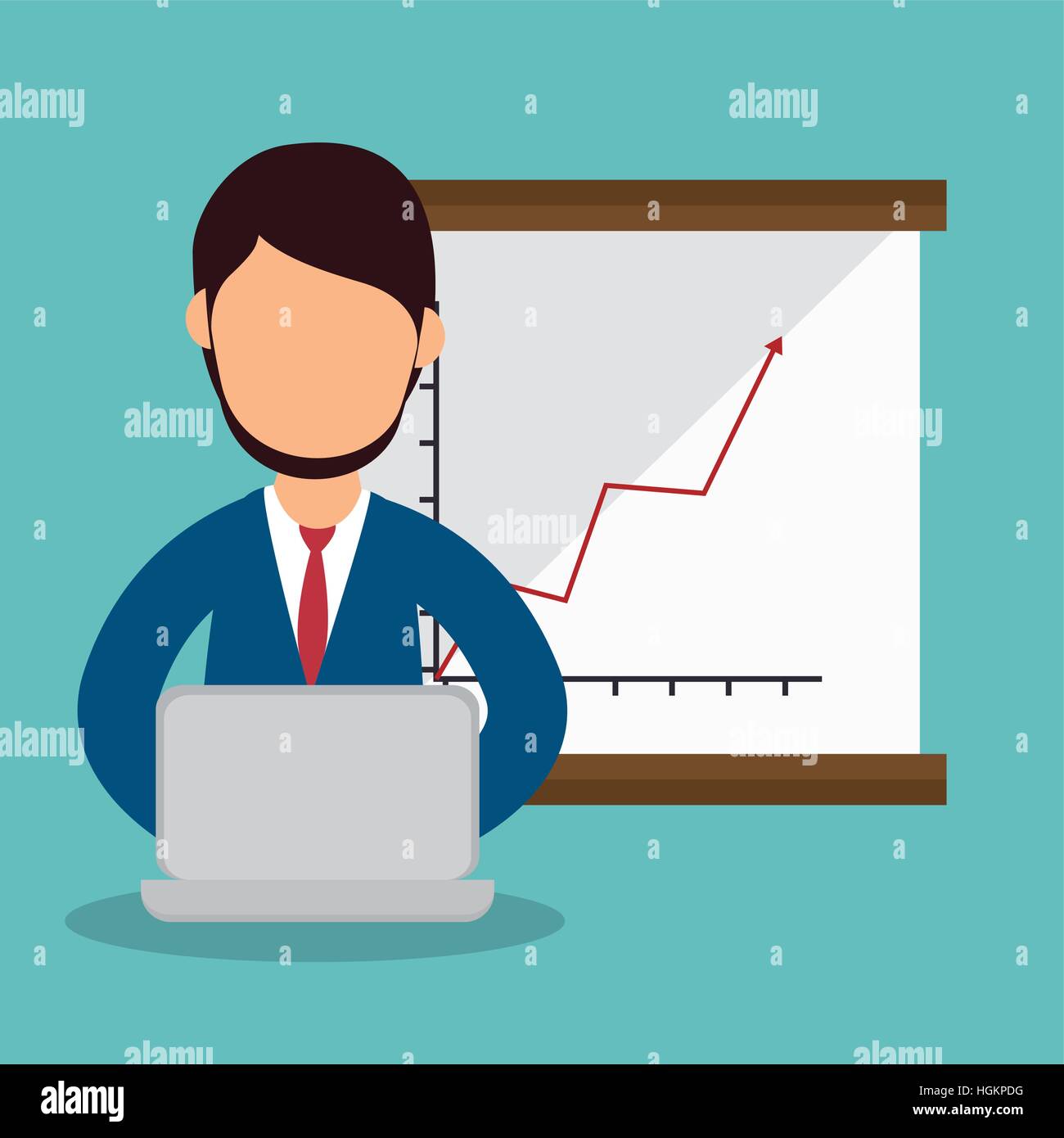 Business people paperboard training icon hi-res stock photography and ...