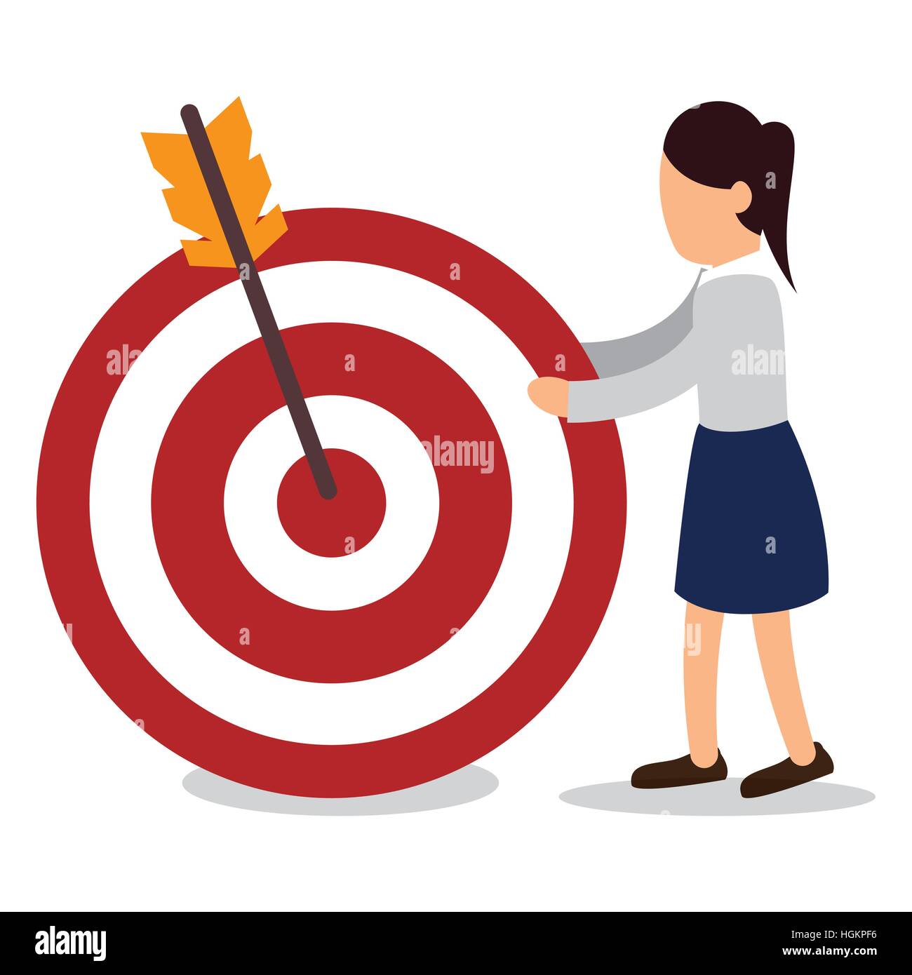 business people with target arrow training icon vector illustration ...