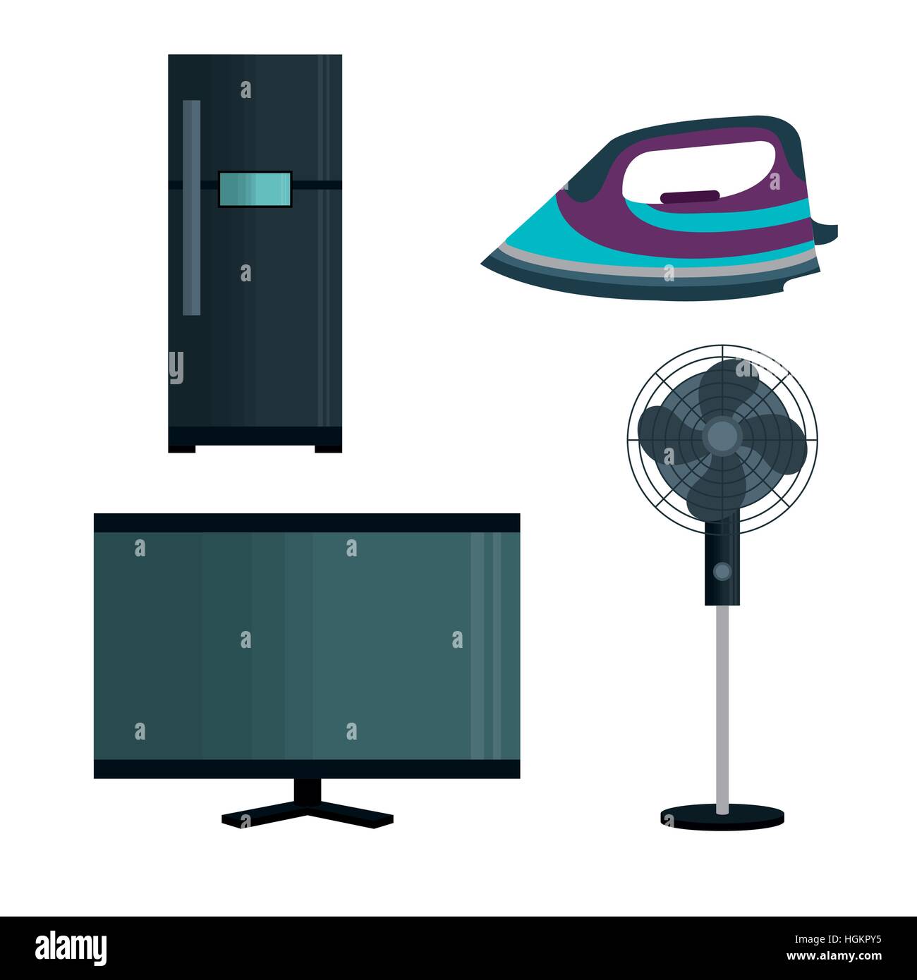 set home appliances icons vector illustration design Stock Vector Image ...