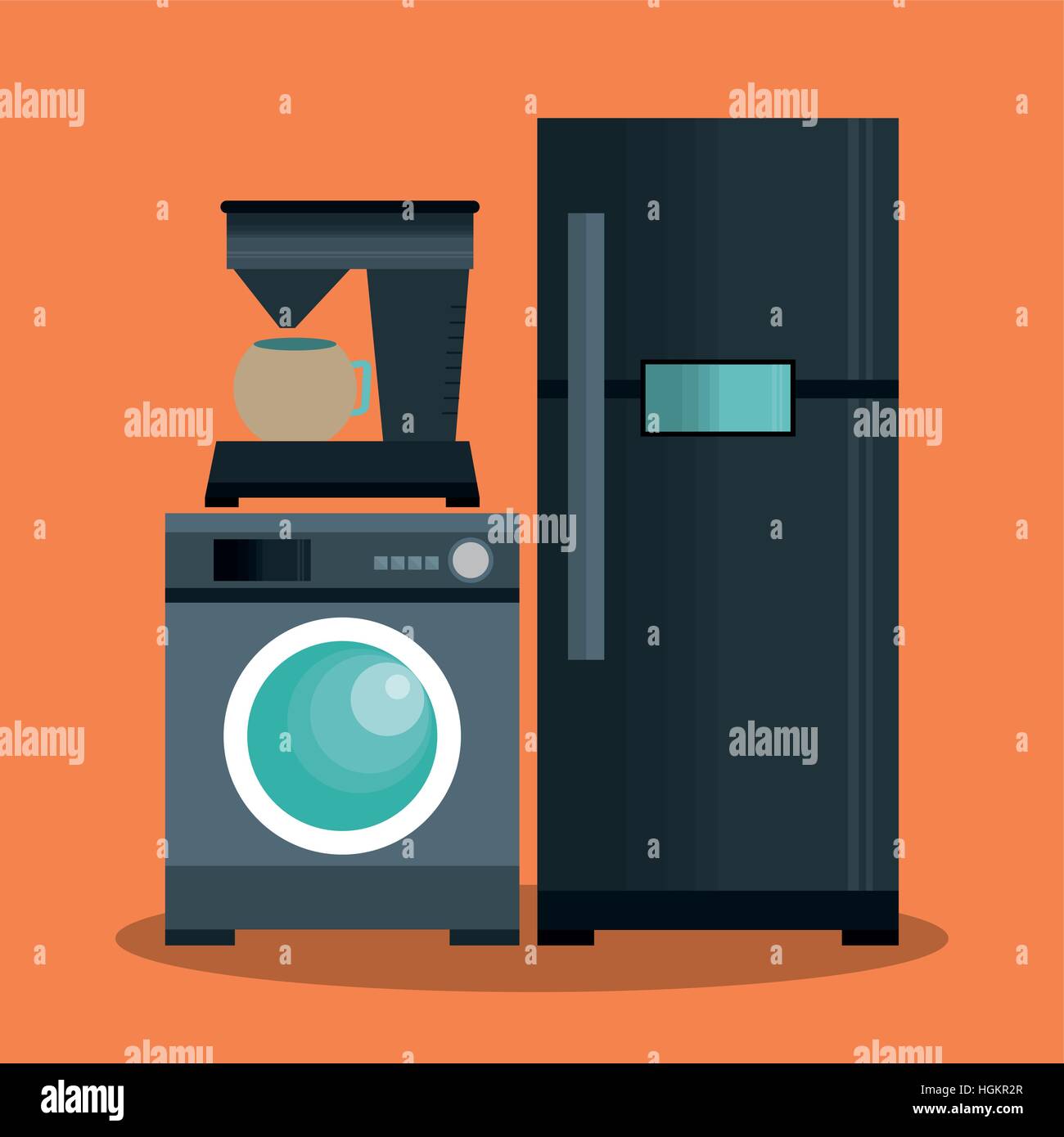 set home appliances icons vector illustration design Stock Vector Image ...