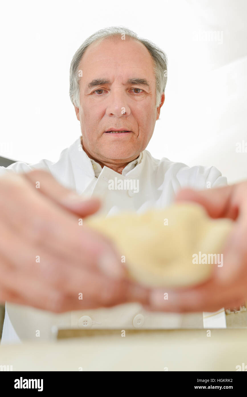 baker making pastry Stock Photo Alamy