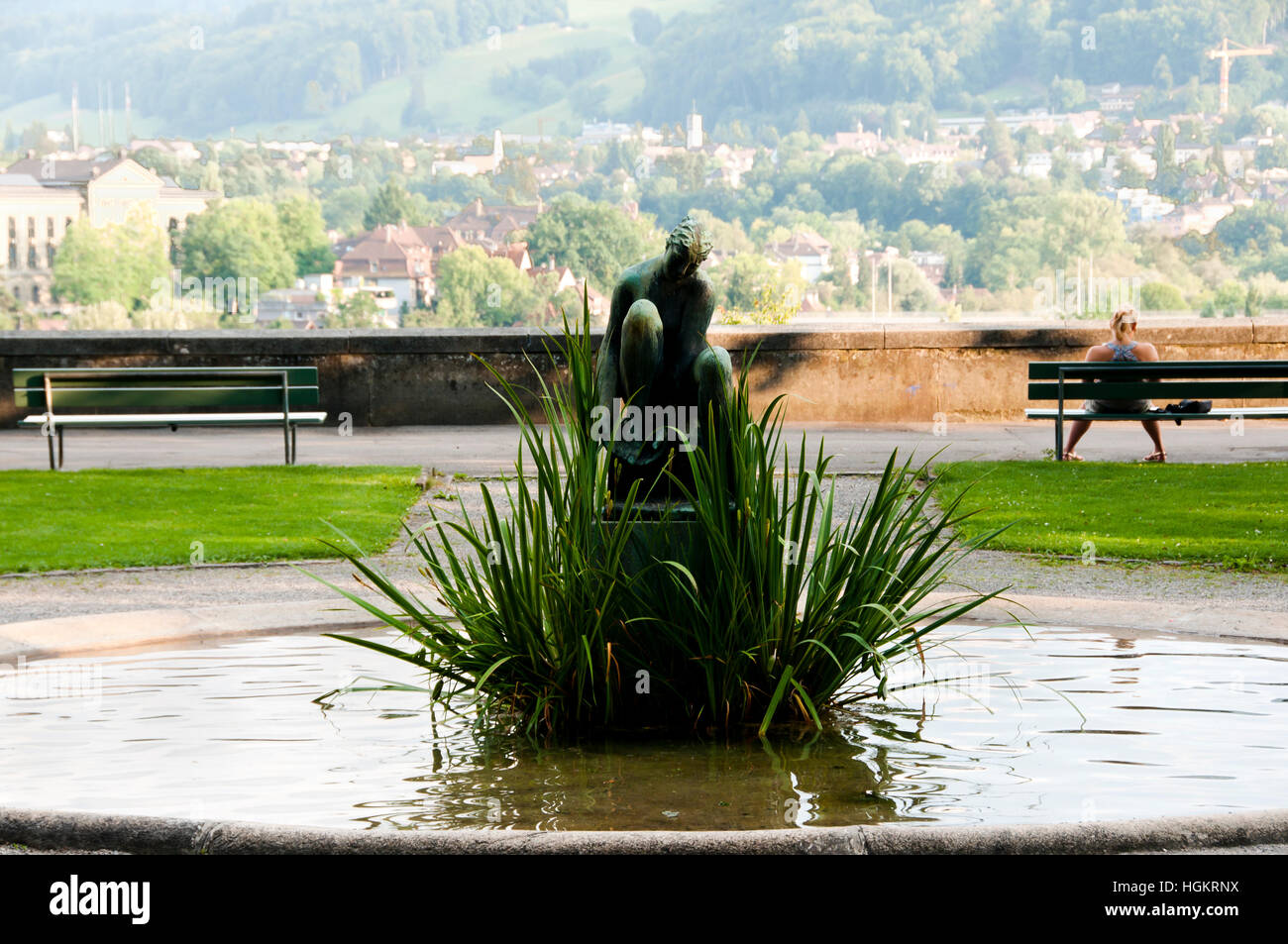 Rose Garden Statue - Bern - Switzerland Stock Photo
