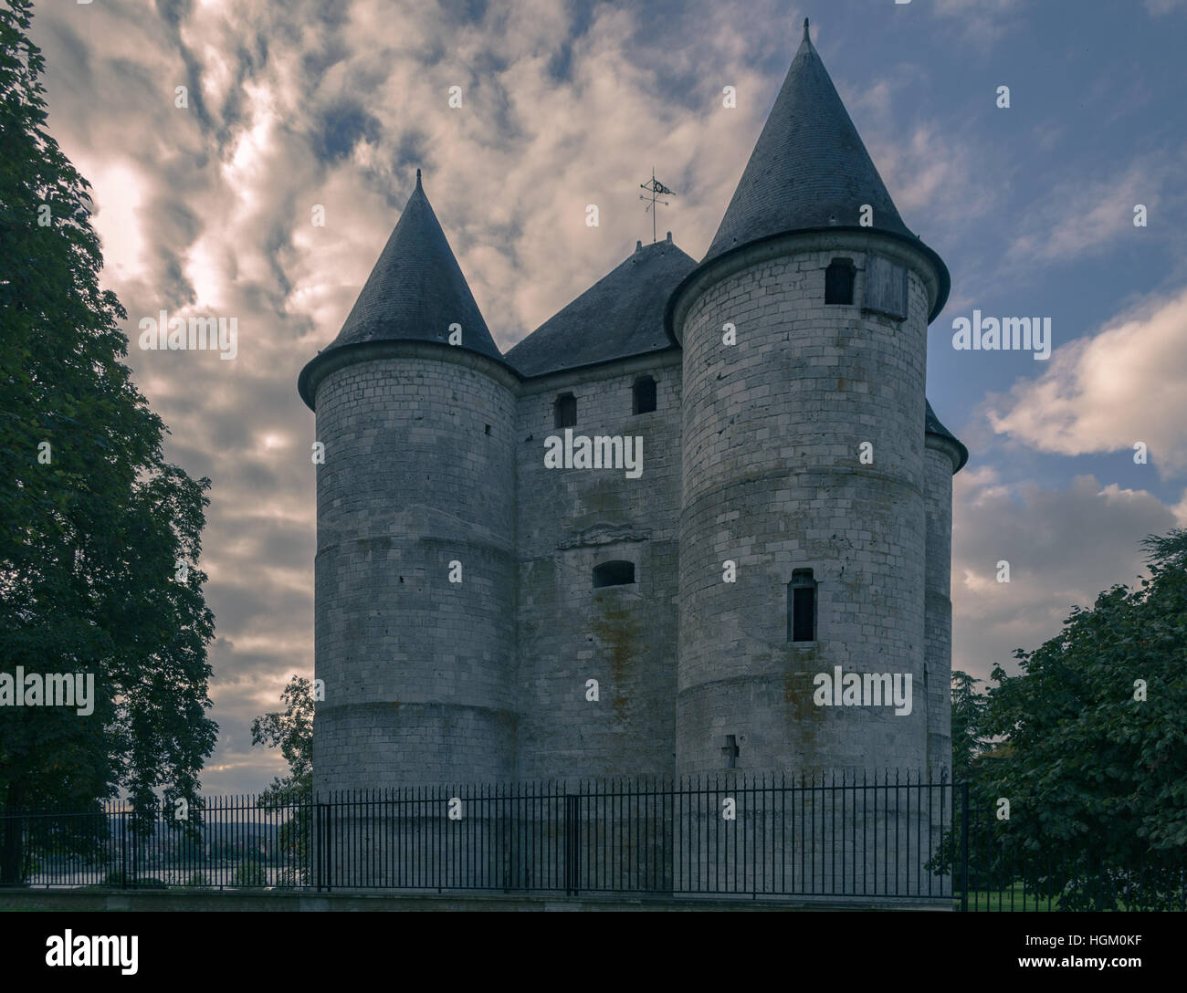 Castle under a cloudy sky Stock Photo - Alamy