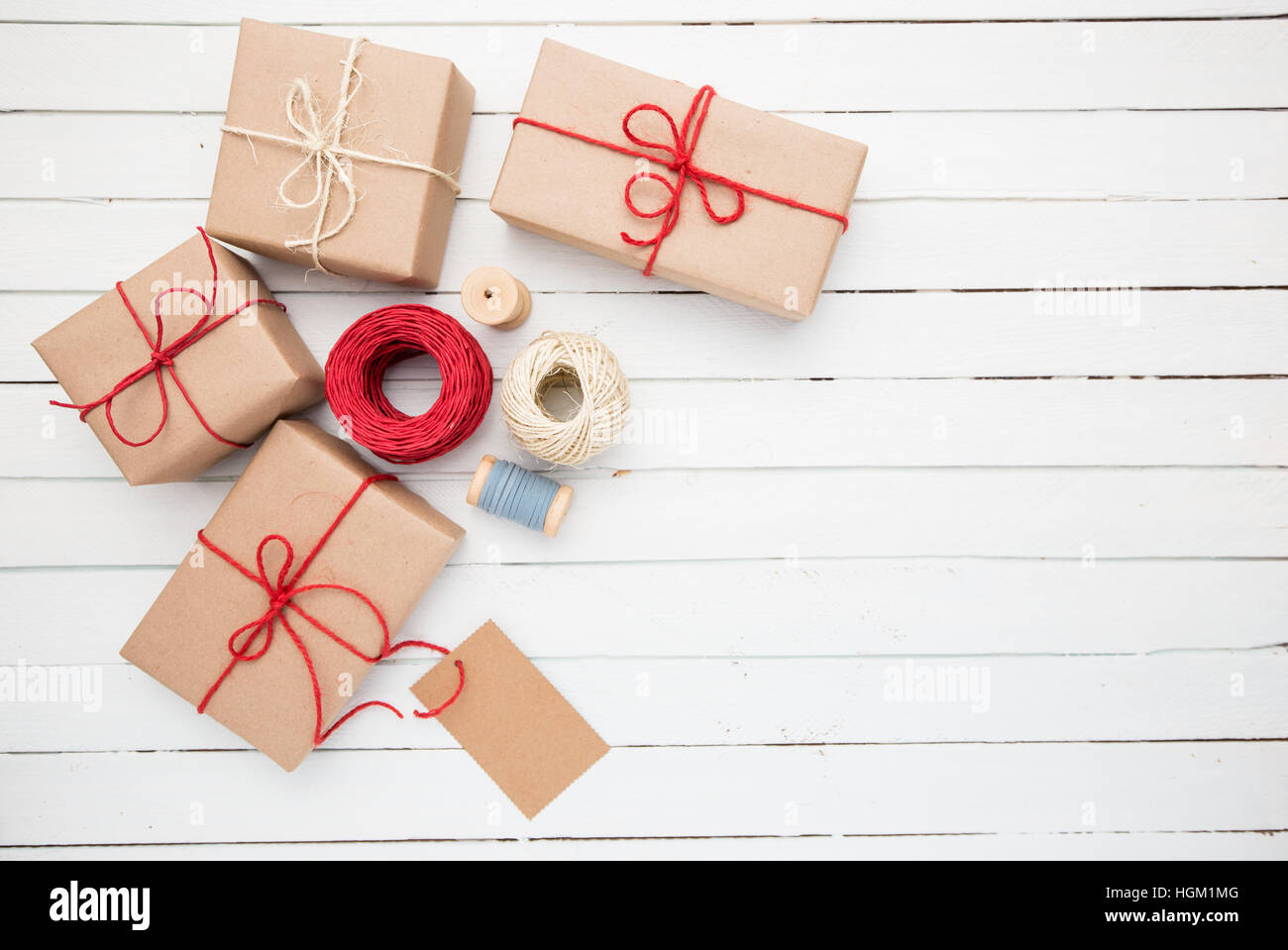 Homemade wrapped rustic brown paper hi-res stock photography and images -  Alamy