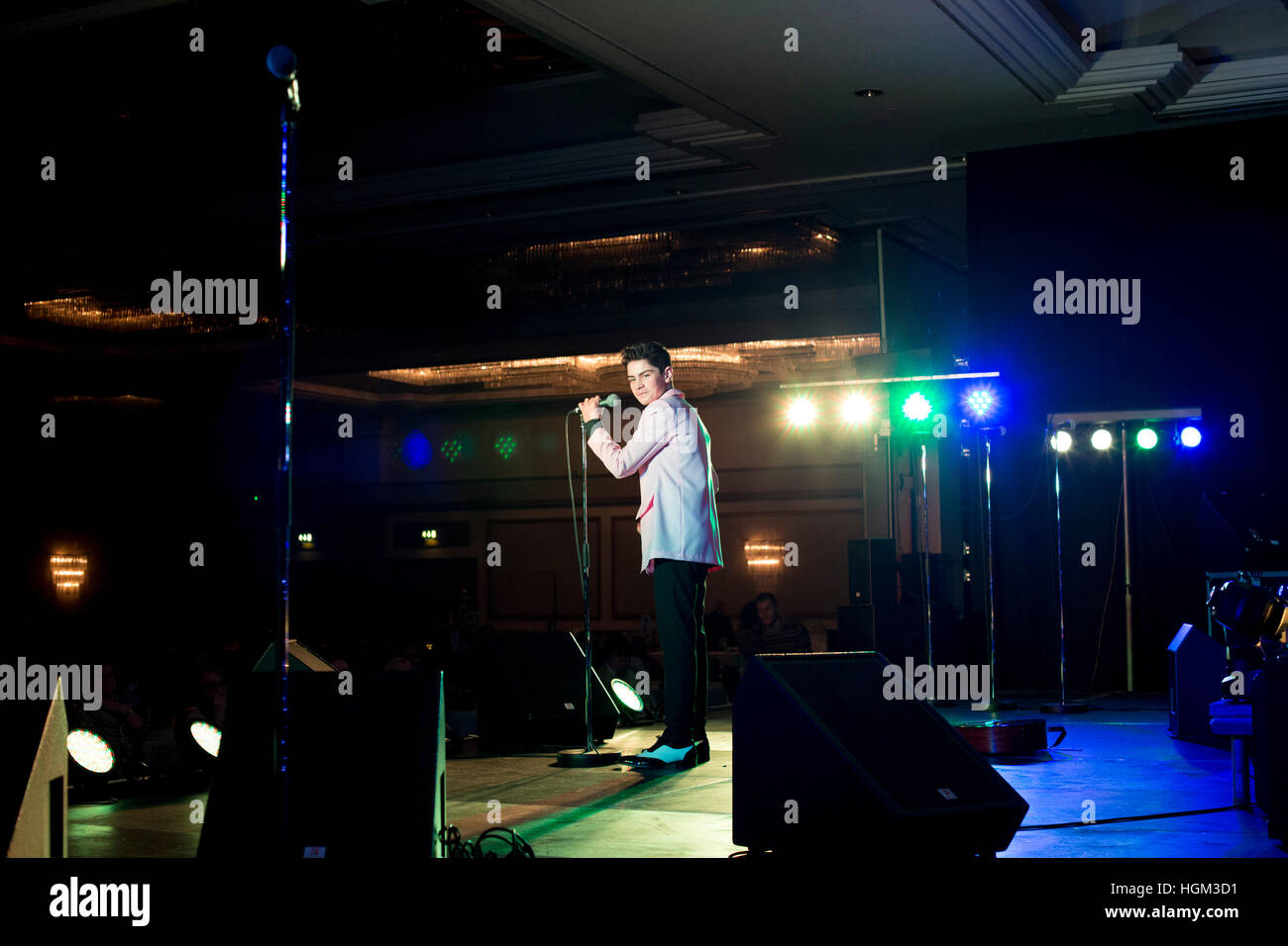 Emilio Santoro taking part in an Elvis Tribute contest at the Metropole