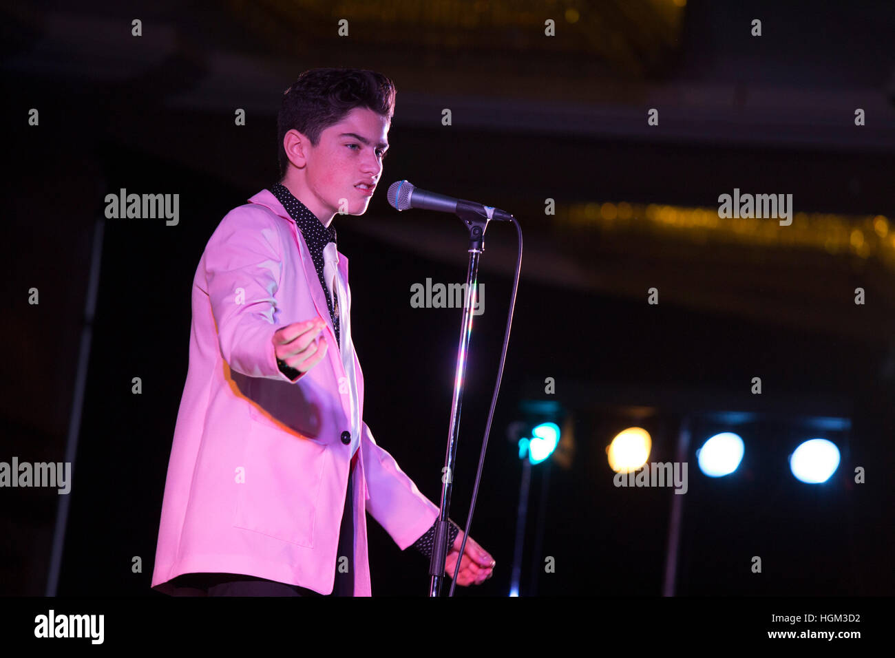 Emilio Santoro taking part in an Elvis Tribute contest at the Metropole