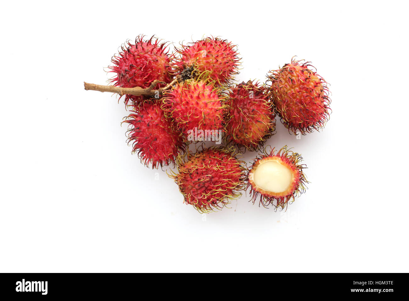 Close up of Nephelium lappaceum or also known as Rambutan fruits ...