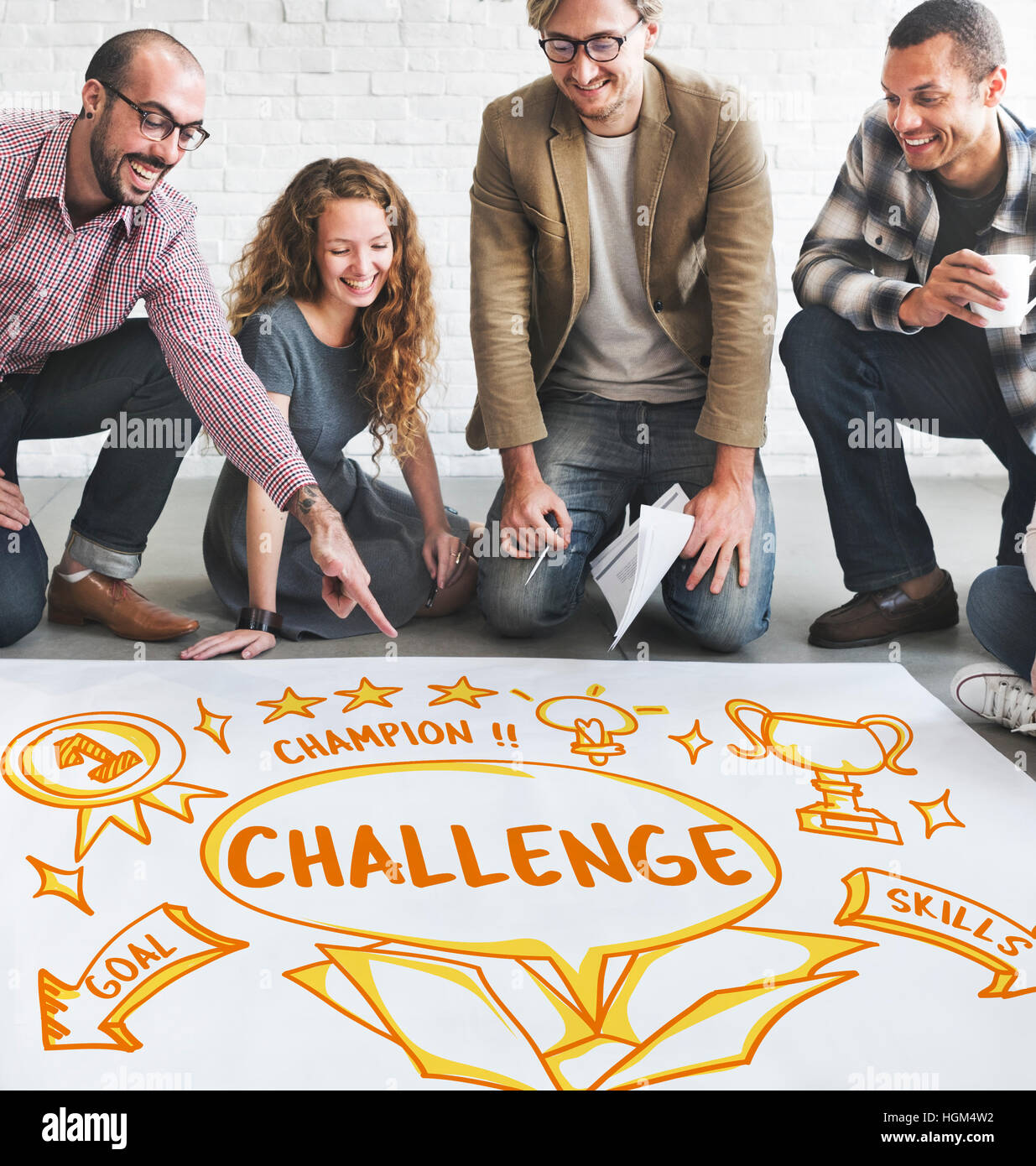 Challenge Goal Target Trial Skill Test Trophy Concept Stock Photo Alamy