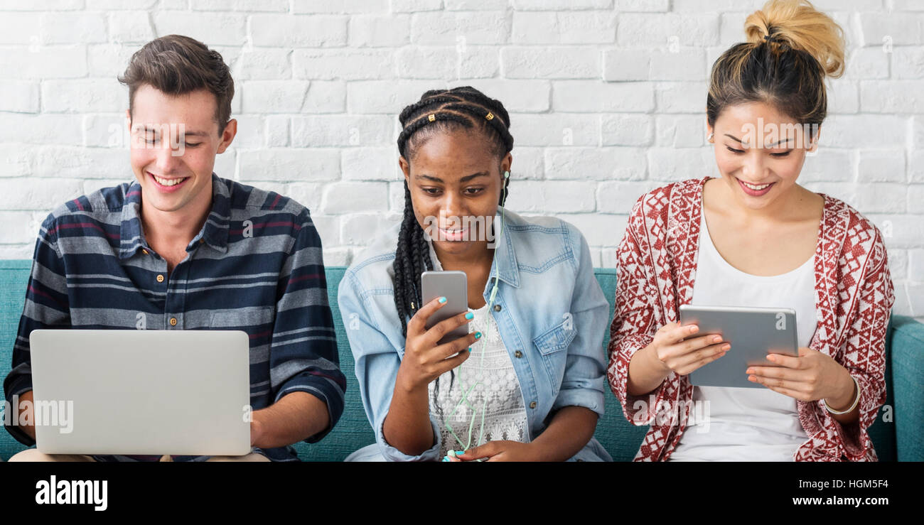 Diversity Young Teens People Friends Concept Stock Photo - Alamy