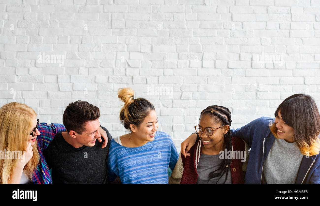 Diversity Students Friends Happiness Concept Stock Photo - Alamy