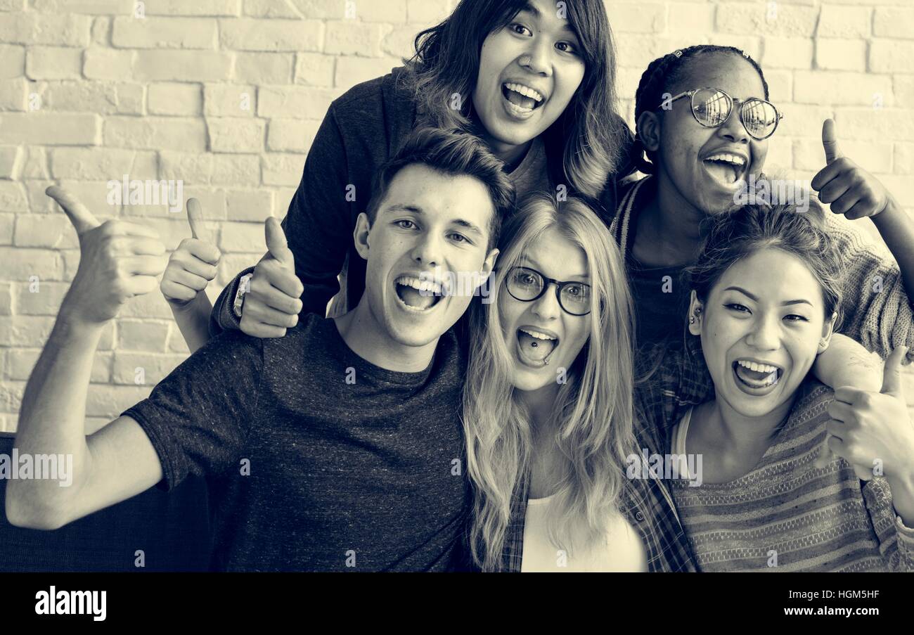 Diversity Students Friends Happiness Concept Stock Photo - Alamy