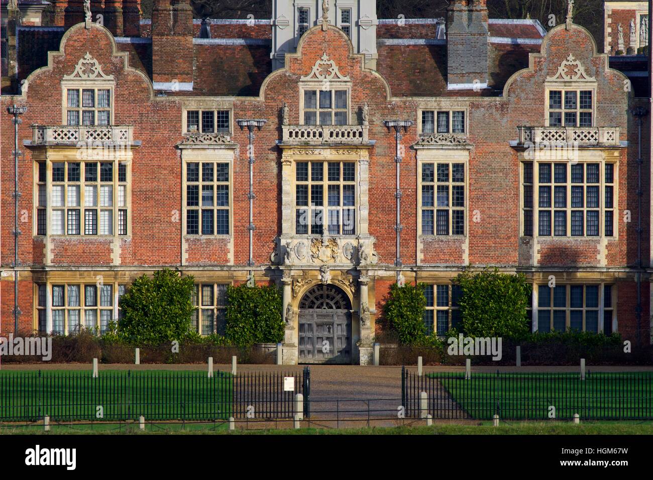 The front of National Trust Property Blickling Hall in Norfolk just