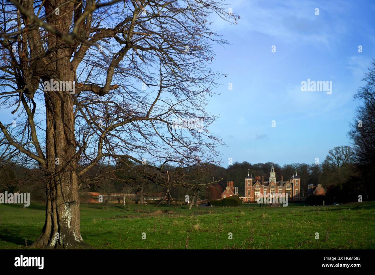 The front of National Trust Property Blickling Hall in Norfolk just