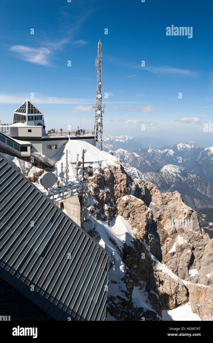 Zugspitze, the highest  mountain in Germany, Europe Stock Photo