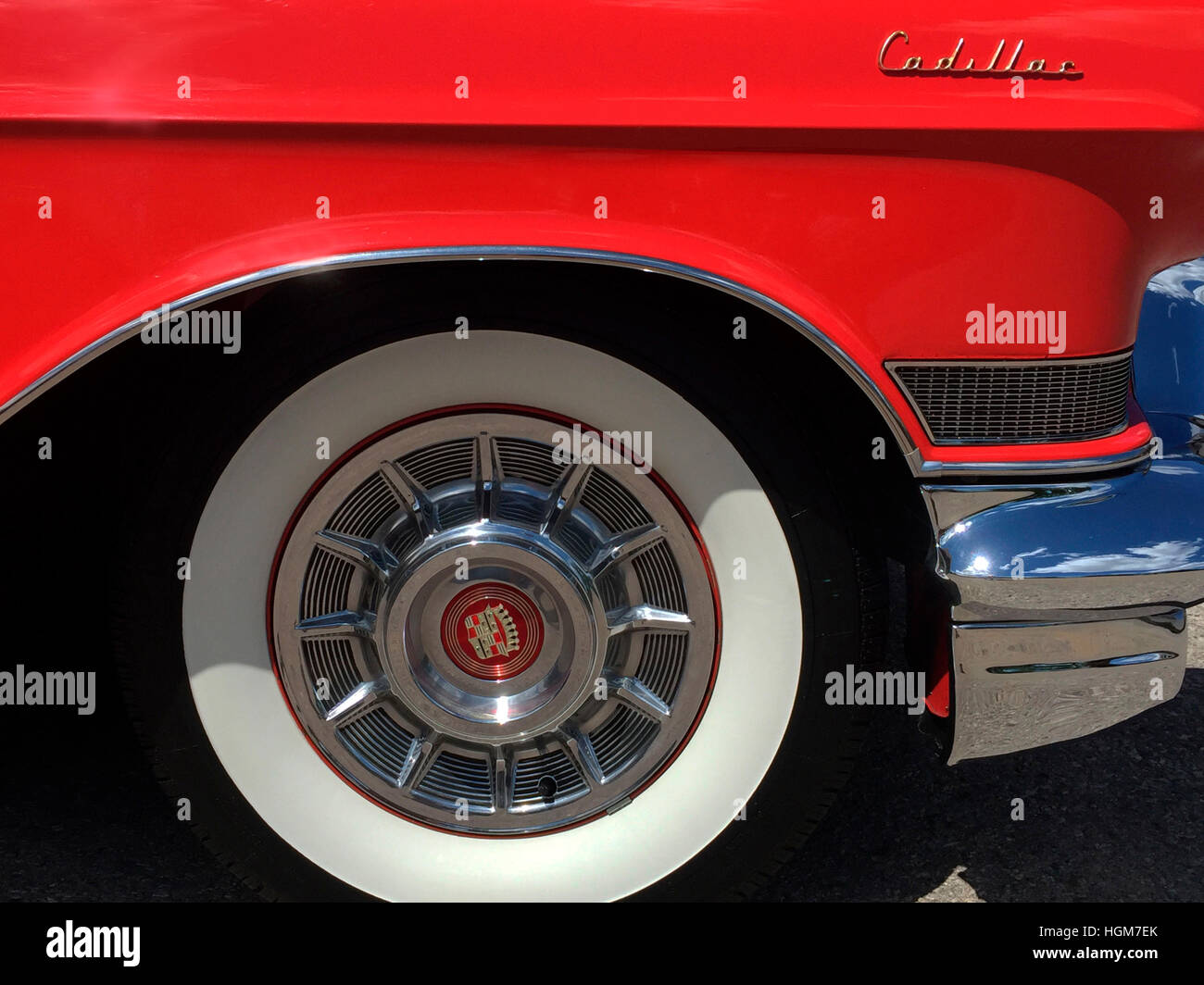 Vintage Red American Sports car beautifully restored Stock Photo Alamy