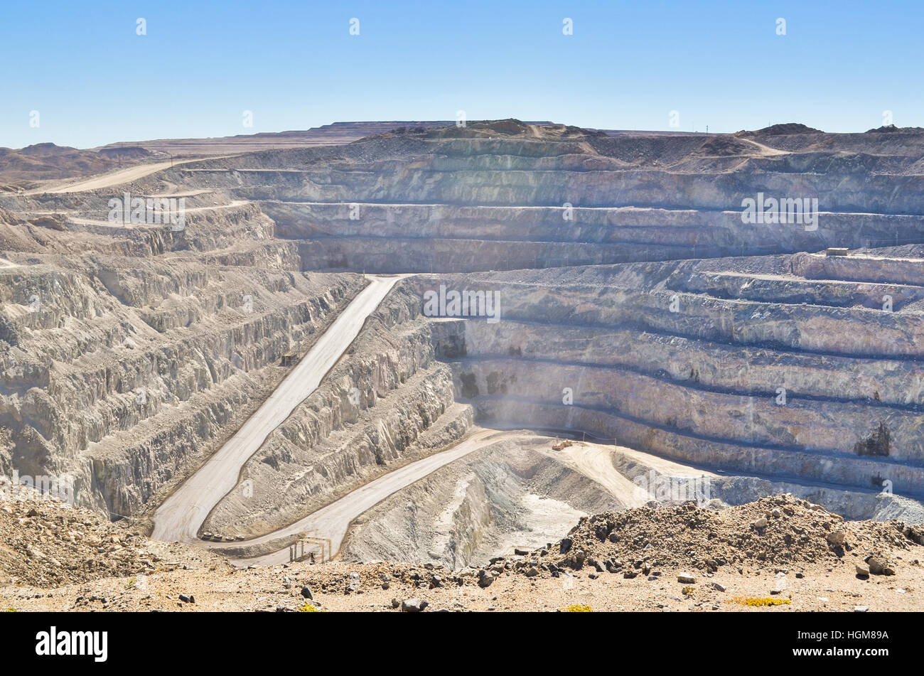 Rio Tinto's Rossing uranium mine in Namibia Stock Photo