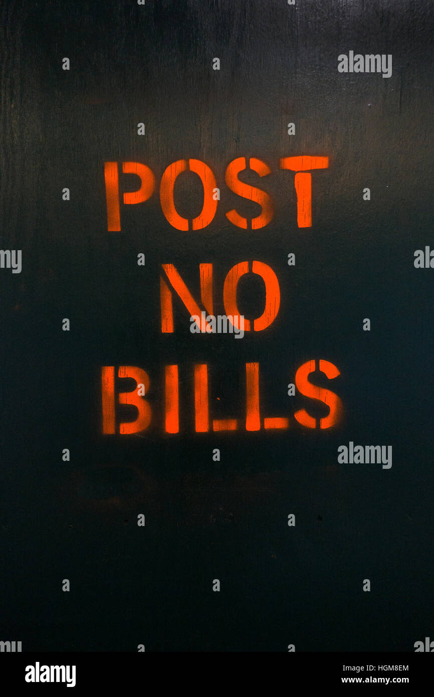 post no bills sign Stock Photo
