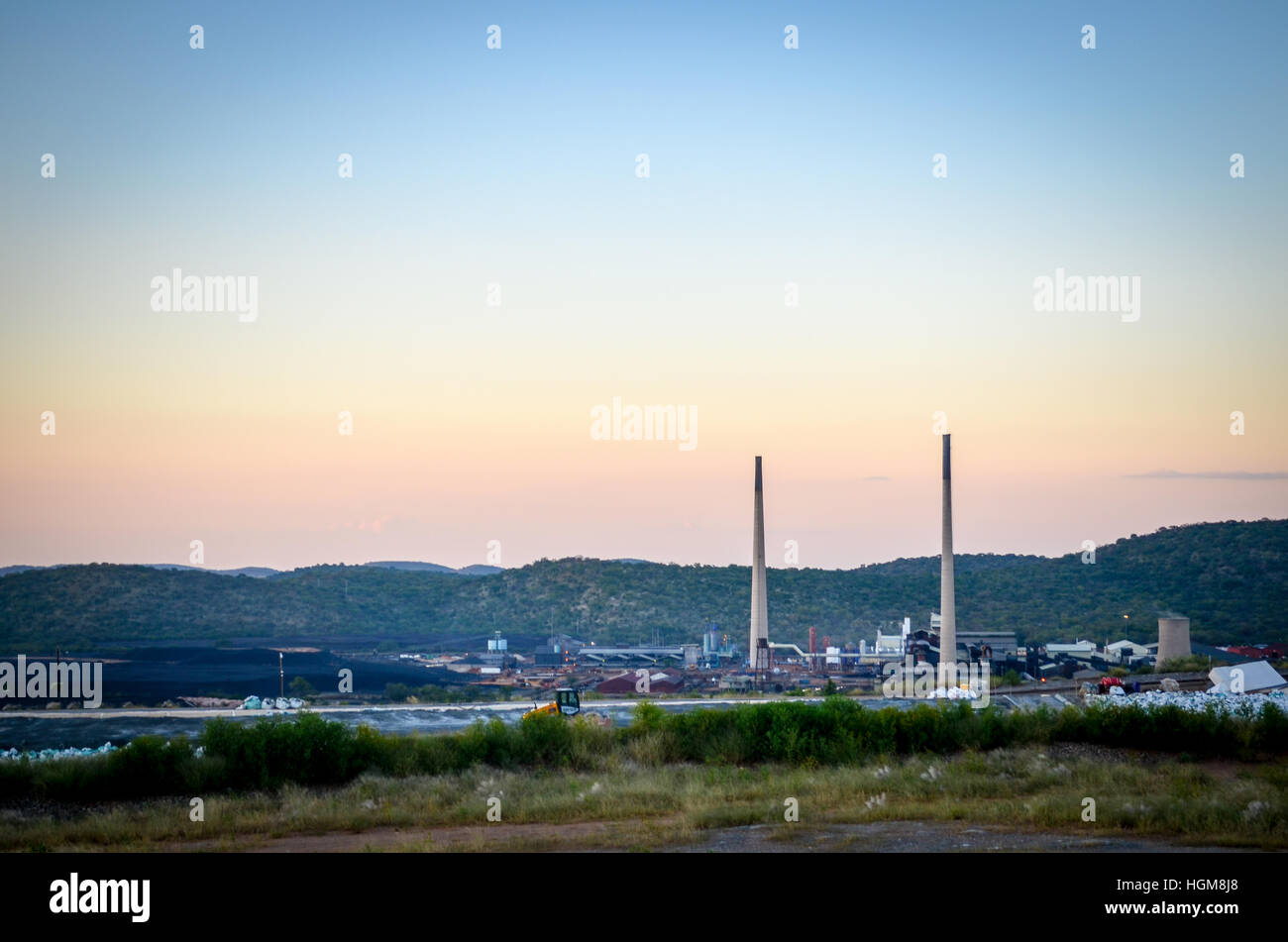 Dundee Precious Metals smelter near Tsumeb, Namibia Stock Photo