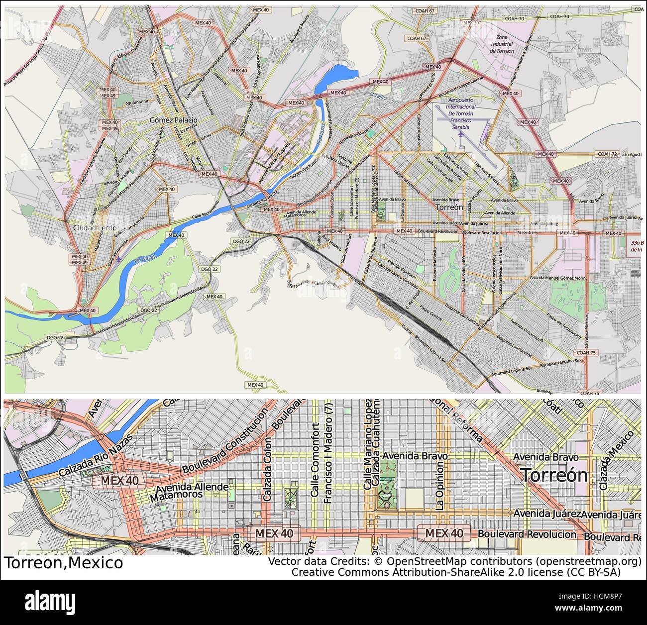 Torreon Map High Resolution Stock Photography and Images Alamy