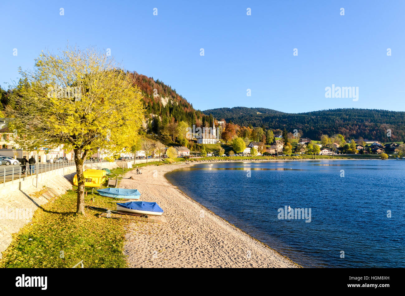 Lac de Joux, Switzerland Stock Photo Alamy