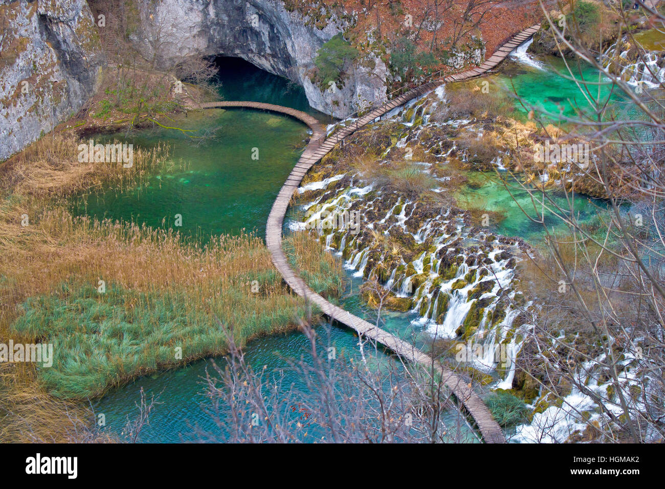 Plitvice lakes national park canyon, Croatia Stock Photo