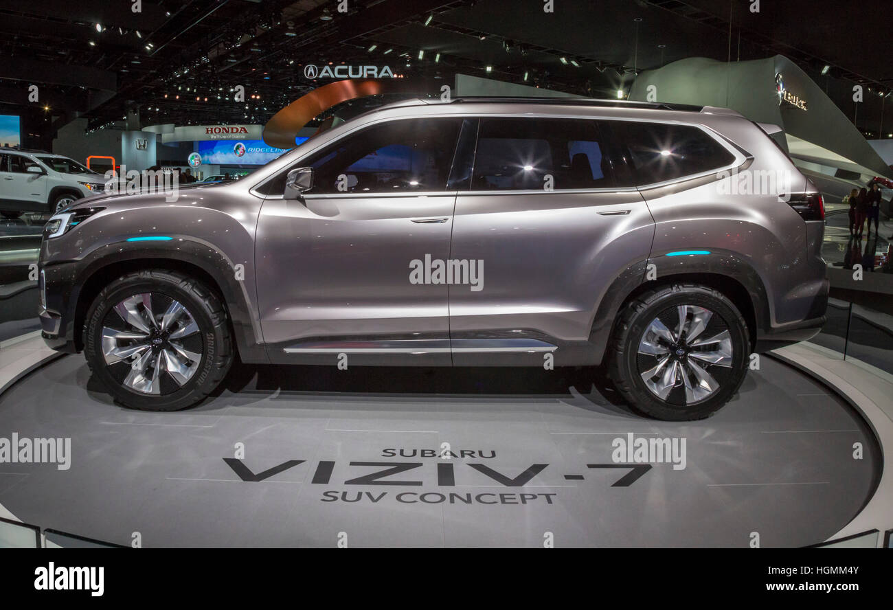 Detroit Michigan Usa 10 January 17 The Subaru Viziv 7 Concept Suv On Display At The North American International Auto Show Credit Jim West Alamy Live News Stock Photo Alamy