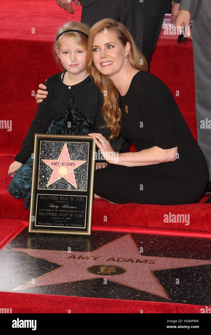 Hollywood, USA. 11th Jan, 2017. Actress Amy Adams with daughter Aviana Olea Le Gallo honored on the Hollywood Walk of Fame.  in Hollywood, California. © Faye Sadou/Media Punch/Alamy Live News Stock Photo