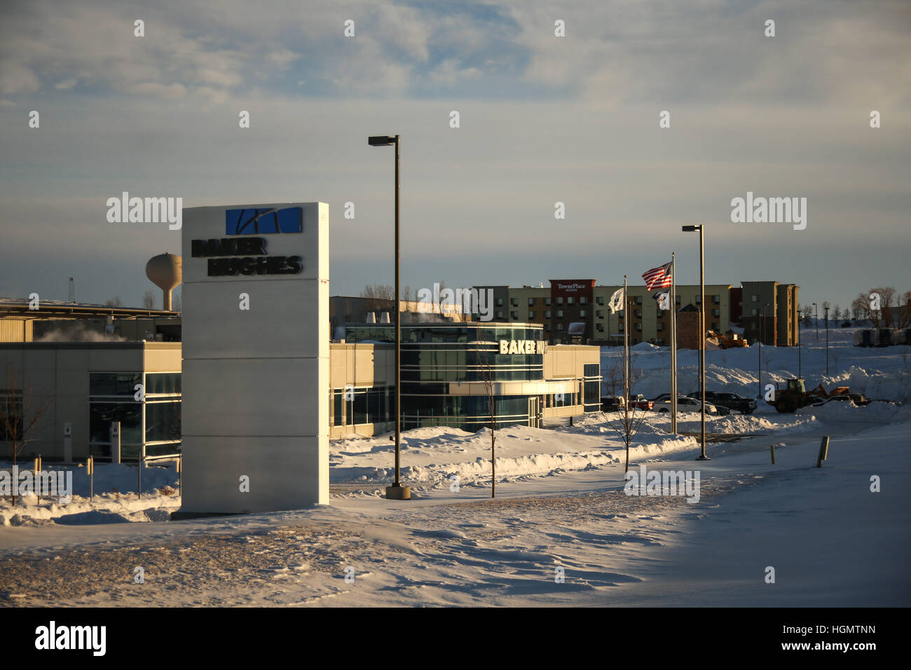 Dickinson, North Dakota, USA. 11th Jan, 2017. A Baker Hughes oil