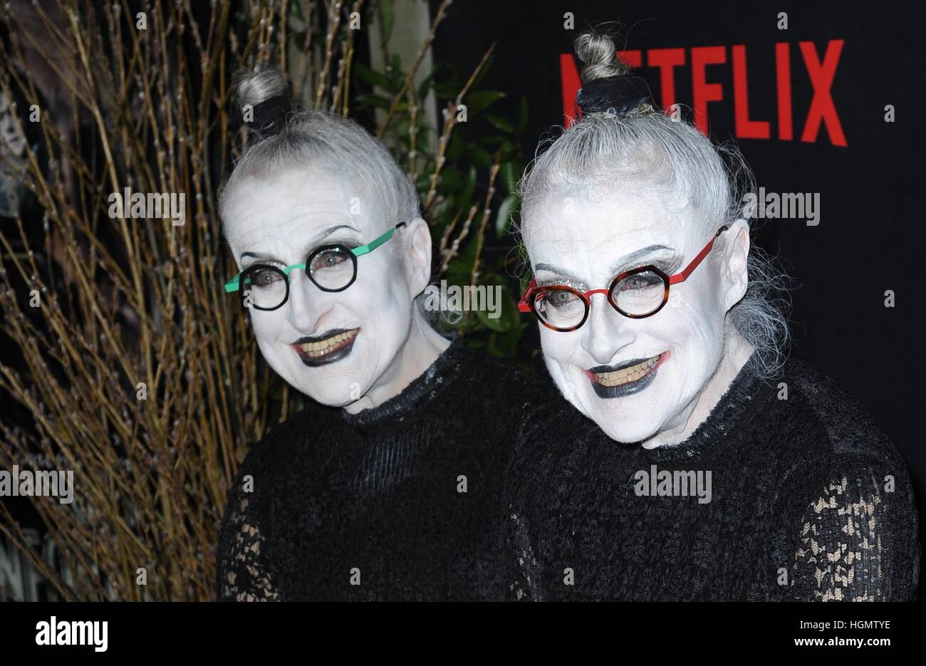 New York, USA. 11th Jan, 2017. Jackie Robbins, Joyce Robbins at