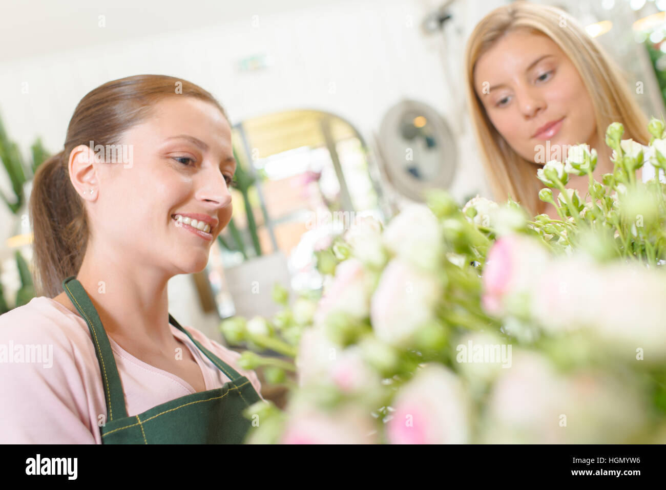 Florist loves her job Stock Photo Alamy