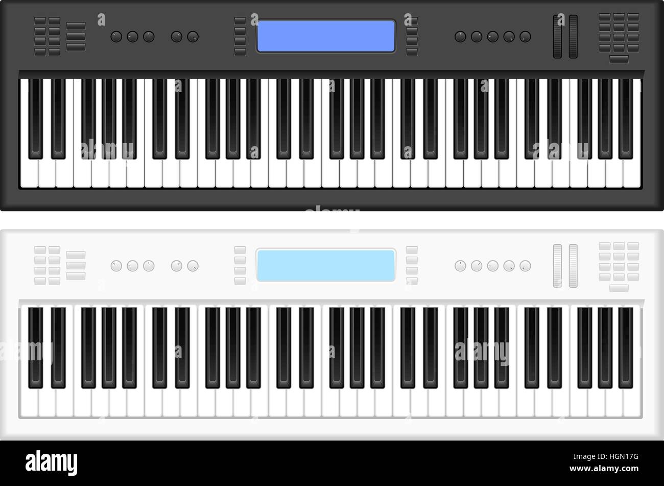 Synthesizer on white background. Vector illustration Stock Vector Image ...