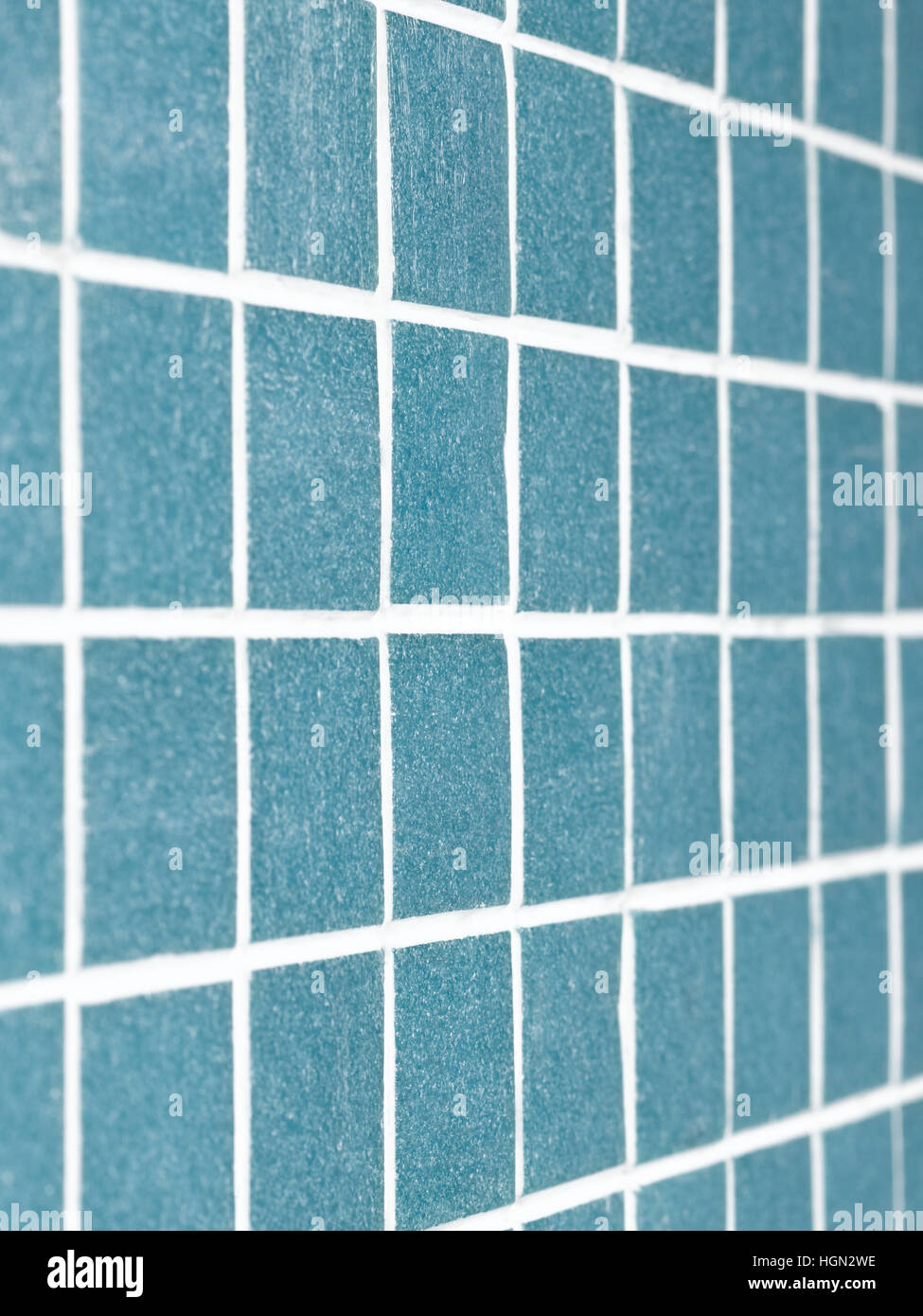 Blue Mosaic tile background Stock Photo