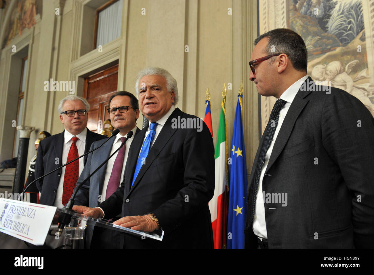 Consultations at the Quirinale for the appointment of the next Italian Prime Minister  Featuring: Dennis Verdini Where: Rome, Italy When: 10 Dec 2016 Credit: IPA/WENN.com  **Only available for publication in UK, USA, Germany, Austria, Switzerland** Stock Photo