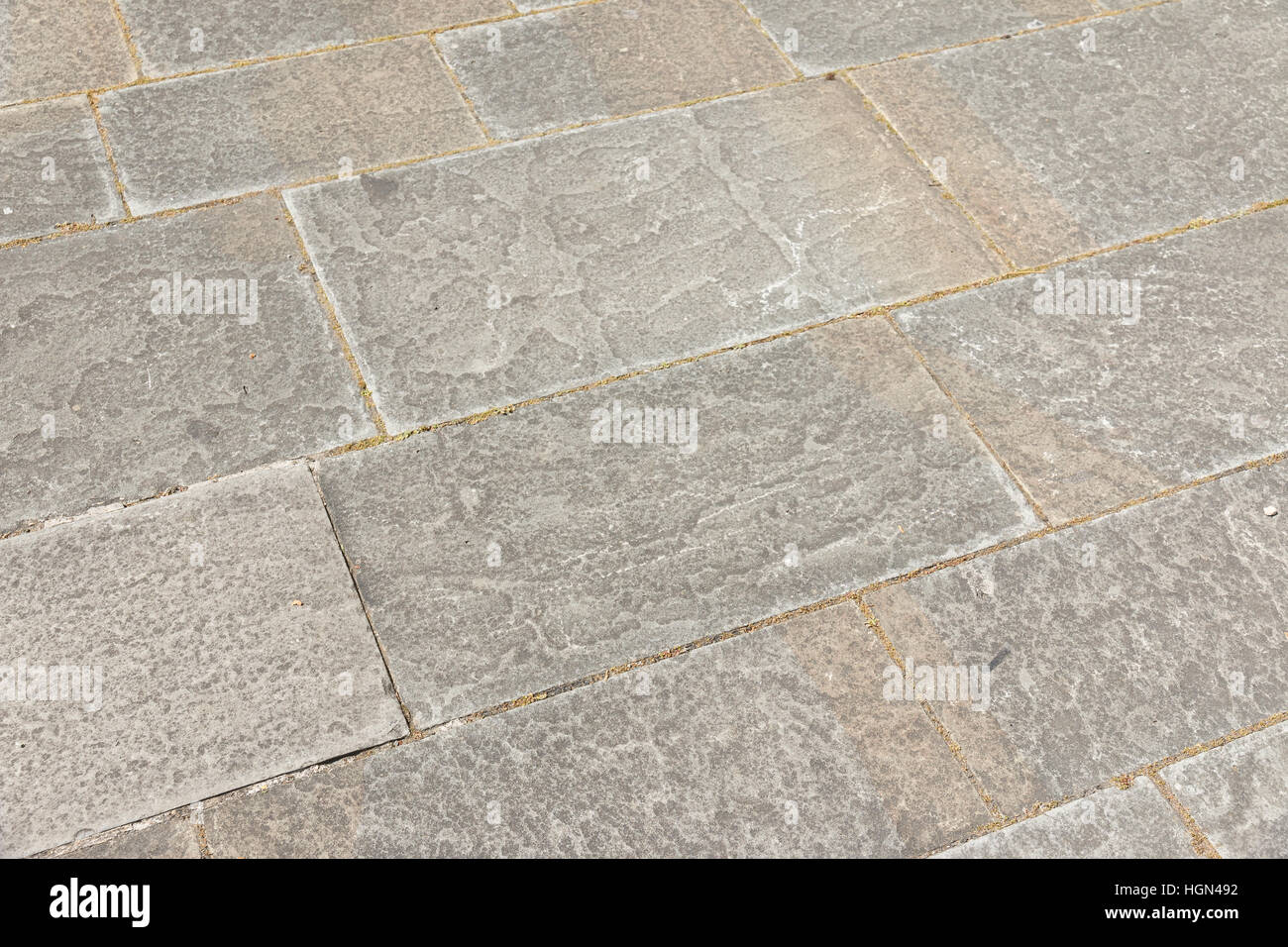 Big gray stone paved street Stock Photo
