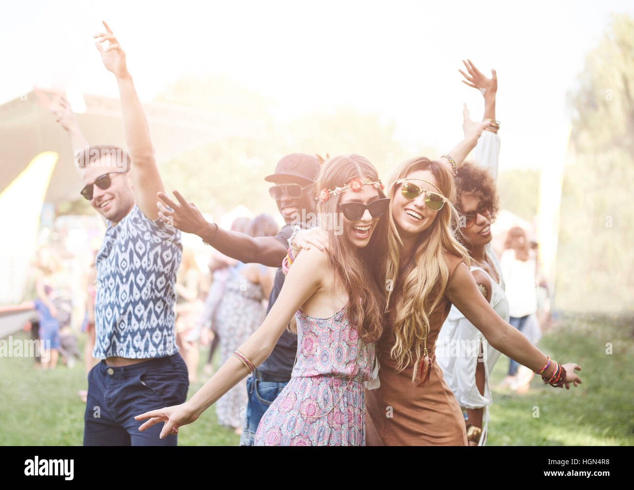 Woman crowd surfing concert hires stock photography and images Alamy