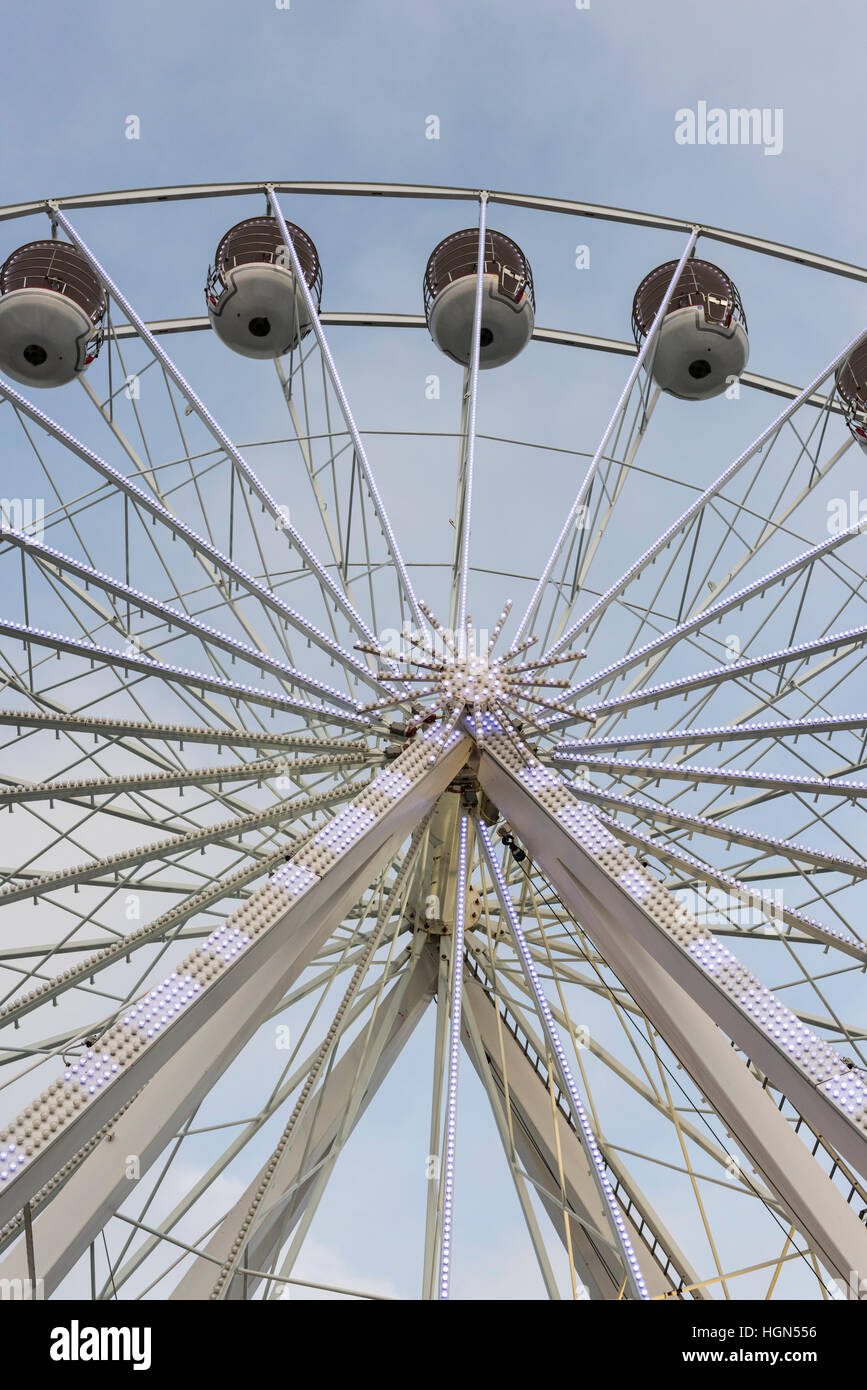 A big wheel ride at the Cambridge Christmas fair Parkers Piece