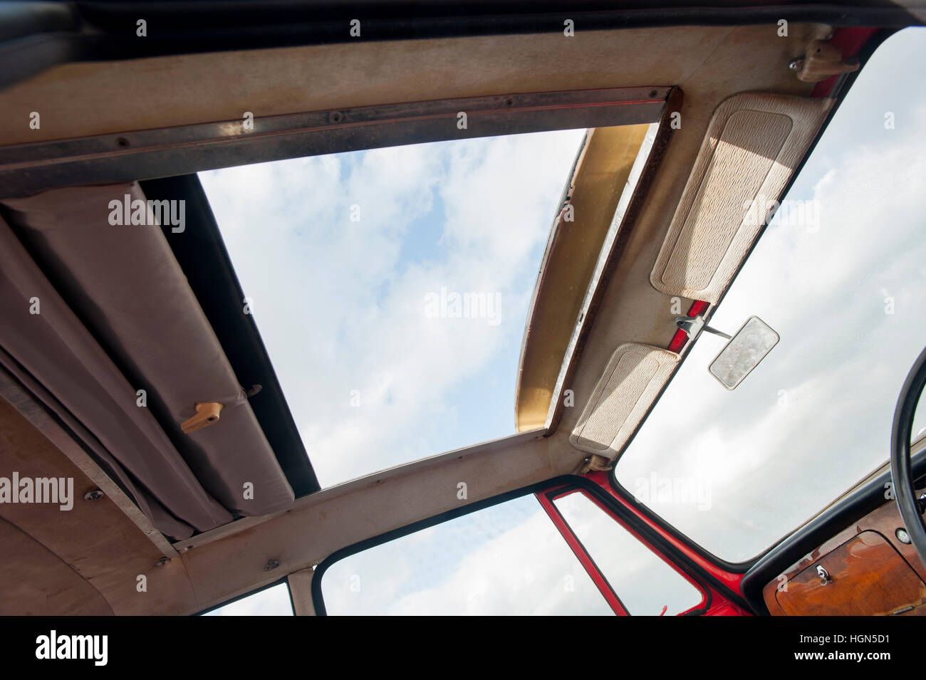 Triumph Herald coupe classic British car sliding sunroof Stock Photo Alamy