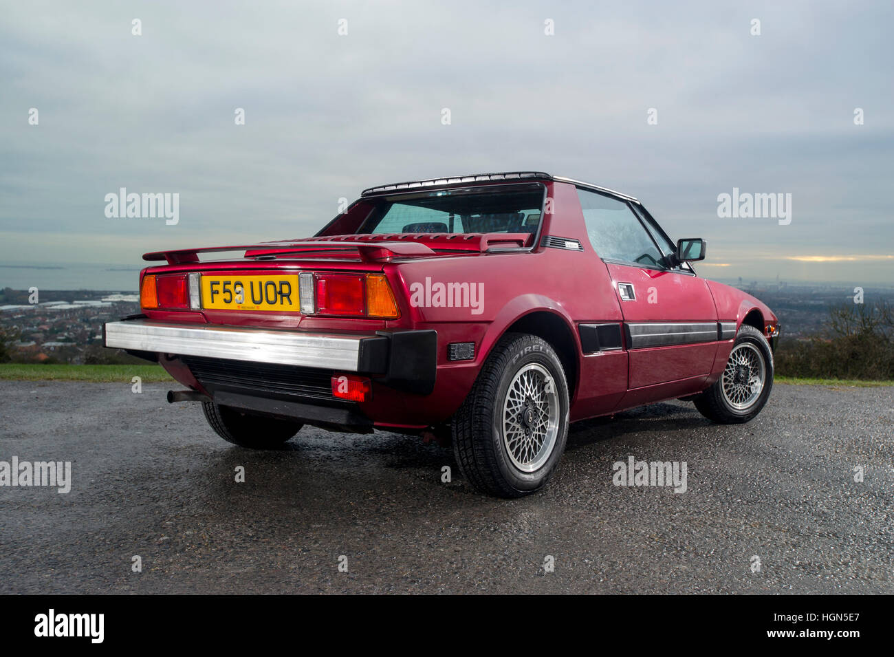 1988 Fiat X1/9 mid engined sports car, designed by Bertone Stock Photo