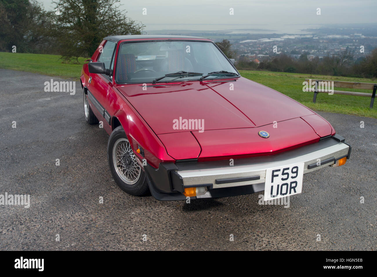 1988 Fiat X1/9 mid engined sports car, designed by Bertone Stock Photo