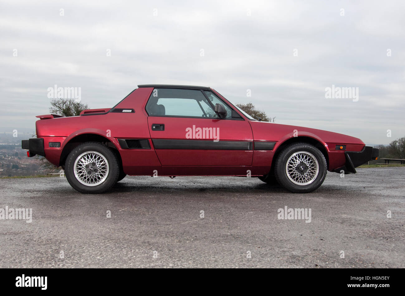 1988 Fiat X1/9 mid engined sports car, designed by Bertone Stock Photo