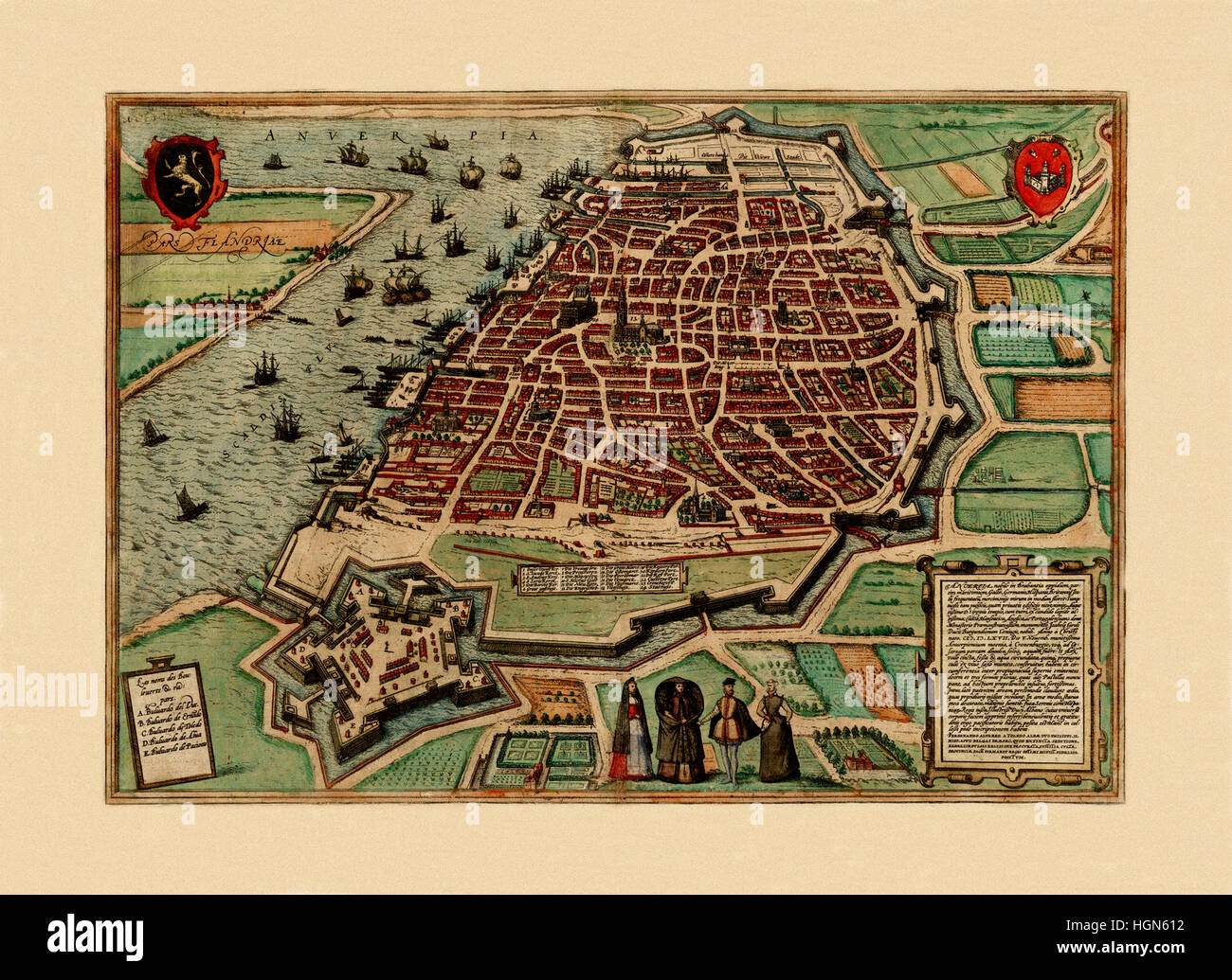 Map of antwerp 1560 hires stock photography and images Alamy